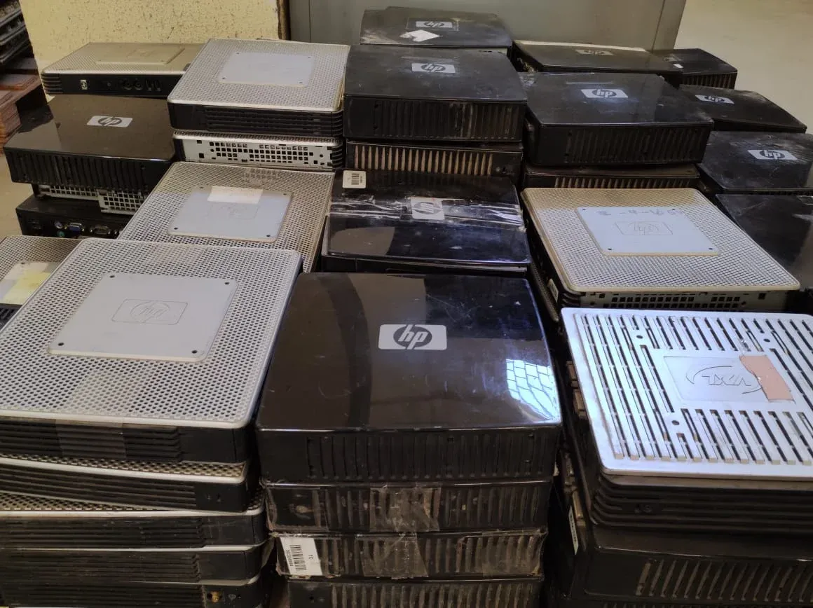 Corporate desktop computers collected for secure recycling