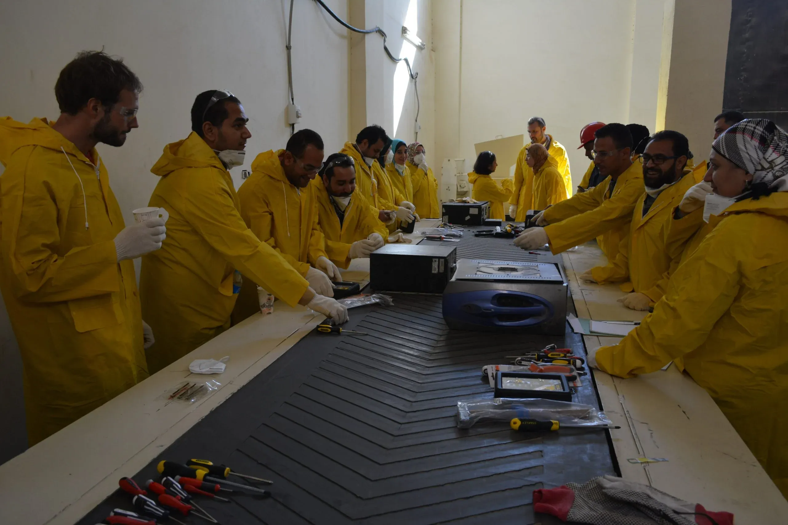 E-waste dismantling workstations at EERC